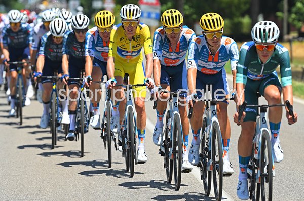 Romain Bardet France Yellow Leader Stage 2 Tour de France 2024