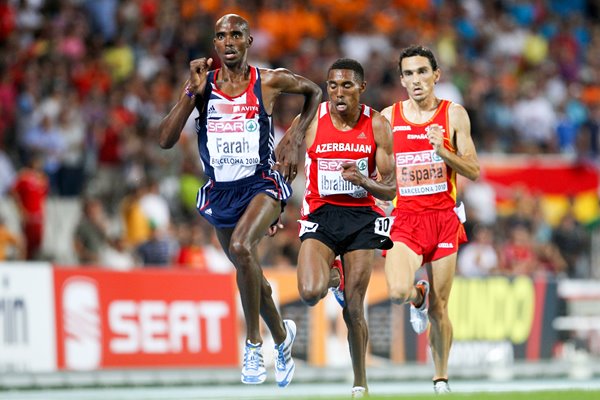 Mo Farah 5000m Final action 2010