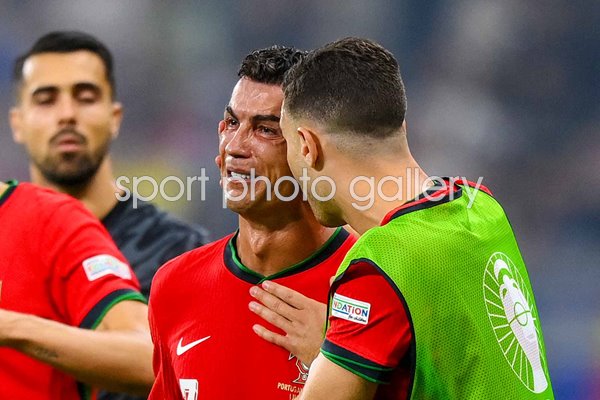 Cristiano Ronaldo Portugal tears v Slovenia Last 16 EURO 2024