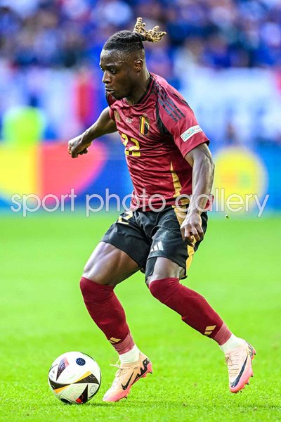 Jeremy Doku Belgium v France Last 16 Dusseldorf EURO 2024