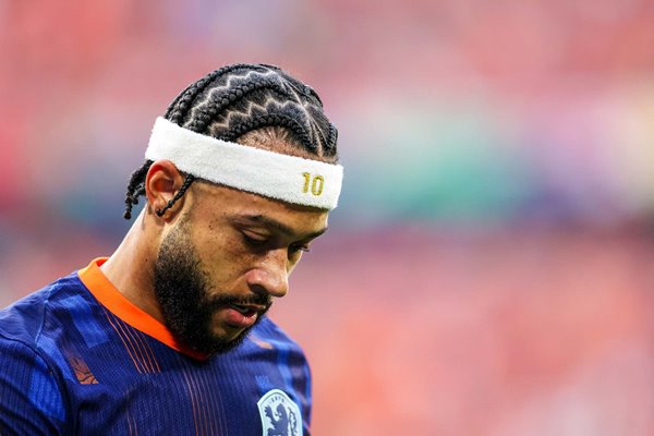 Memphis Depay Netherlands v Romania Last 16 Munich EURO 2024