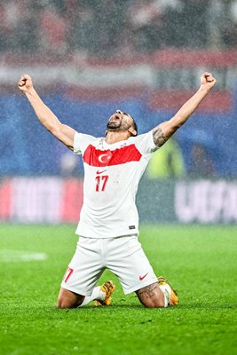 Irfan Kahveci Turkey celebrates win v Austria Last 16 Leipzig EURO 2024