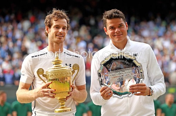 Champion Andy Murray & Runner Up Milos Raonic Canada Wimbledon 2016