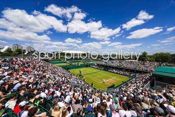 General view of Court 12 Wimbledon Tennis Championships 2024