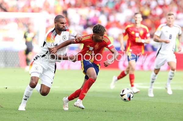 Lamine Yamal Spain v Jonathan Tah Germany Quarter-Final EURO 2024