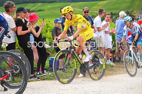 Tadej Pogacar Slovenia & UAE gravel stones Stage 9 Tour de France 2024  