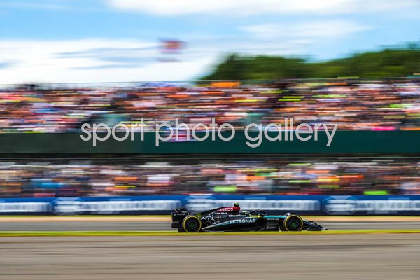 Lewis Hamilton Great Britain & Mercedes Motion Blur Effect Silverstone 2024