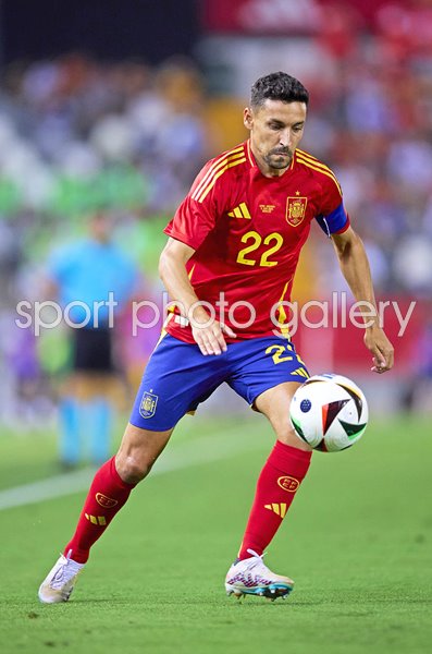 Jesus Navas Spain on the ball v Andorra Badajoz 2024