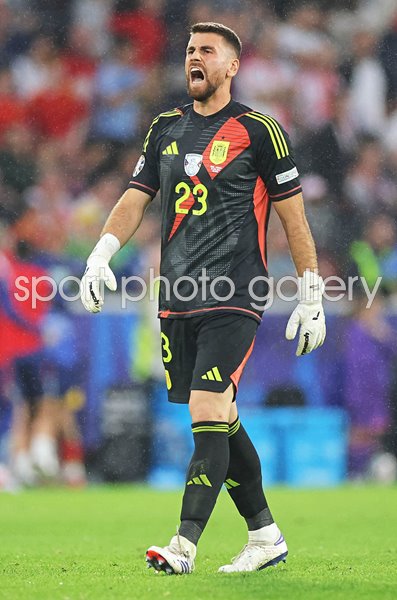 Unai Simon Spain goalkeeper v Georgia Last 16 Cologne EURO 2024