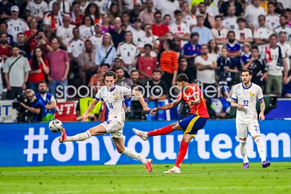 Lamine Yamal Spain scores wonder goal v France Semi-Final Munich UEFA EURO 2024