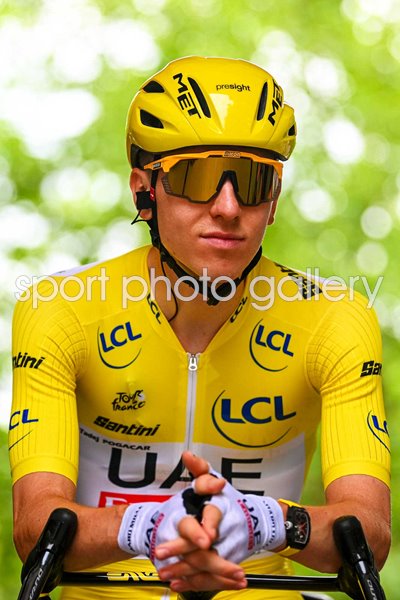 Tadej Pogacar Slovenia & UAE Yellow Jersey Stage 10 Tour de France 2024