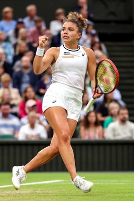 Jasmine Paolini Italy celebrates v Emma Navarro USA Quarter-Final Wimbledon 2024
