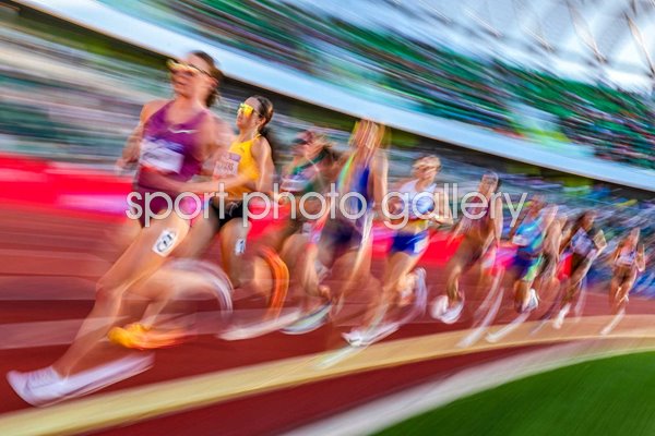 Women's 5000m Motion Blur Effect USA Olympic Trials Oregon 2024