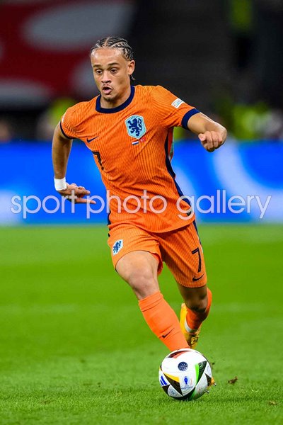 Xavi Simons Netherlands on the attack v Turkey Quarter-Final Berlin Germany EURO 2024