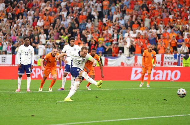 Harry Kane England scores penalty v Netherlands Semi-Final EURO 2024