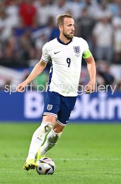 Harry Kane England captain on the ball v Netherlands Semi-Final EURO 2024