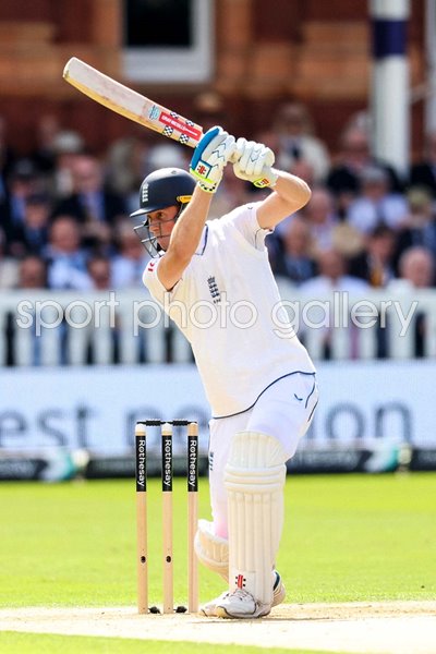 Zak Crawley England drives v West Indies Lord's 2024