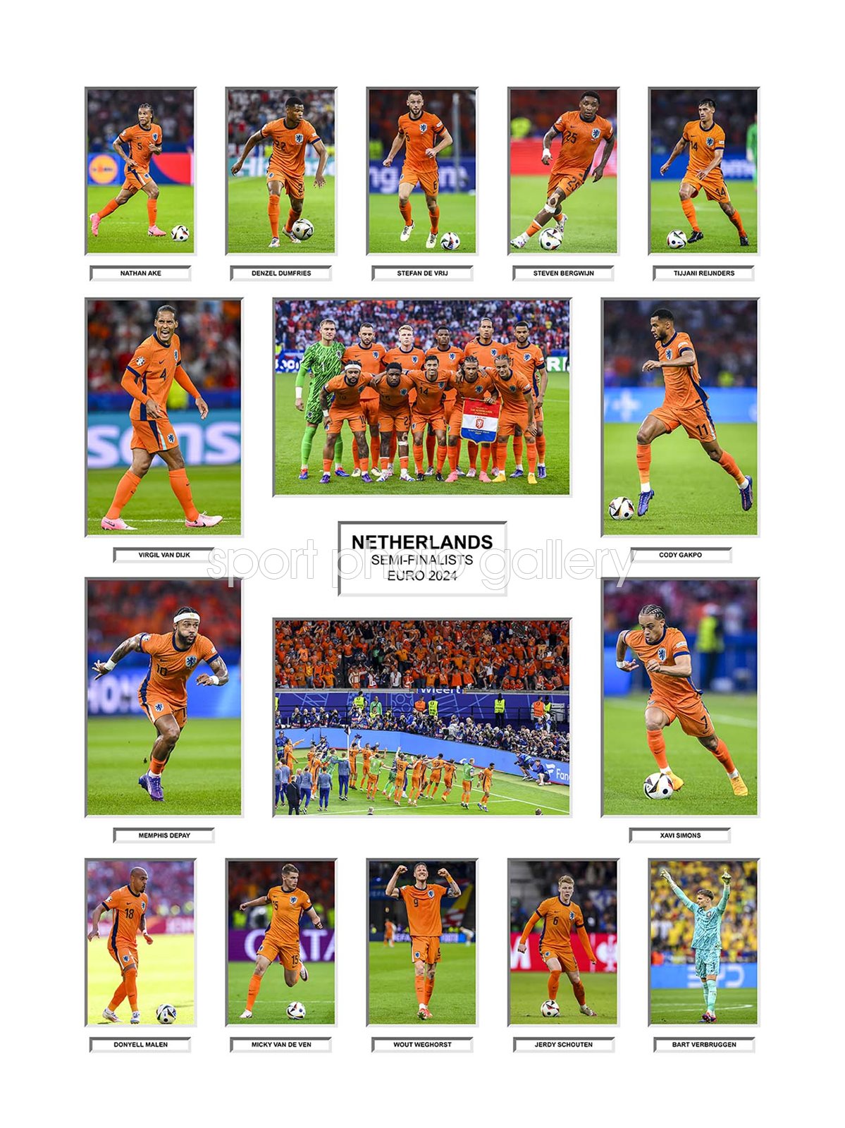 Netherlands Euro 2024 Team Special Collage