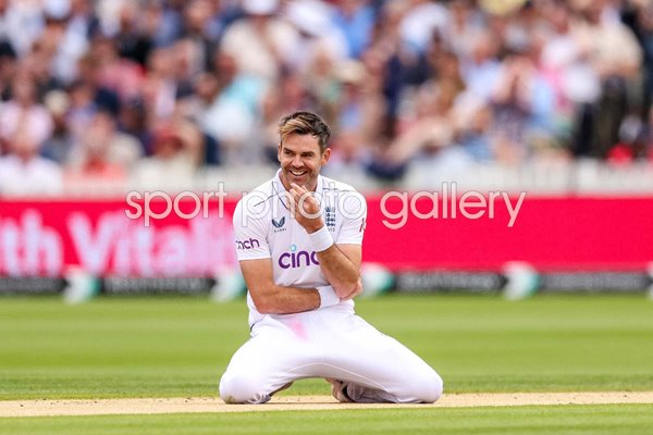 James Anderson England after dropped catch v West Indies 1st Test Lord's 2024
