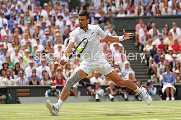 Novak Djokovic Serbia backhand control Wimbledon Final 2024