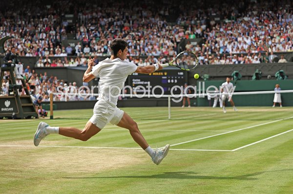 Carlos Alcaraz Spain v Novak Djokovic Wimbledon Final 2024