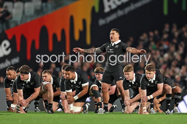 Codie Taylor leads New Zealand Haka v England Eden Park Auckland 2024