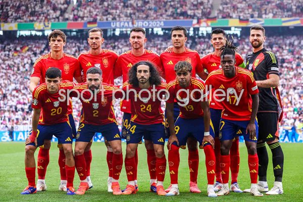 Spain team line up v Germany Quarter-Final Stuttgart EURO 2024