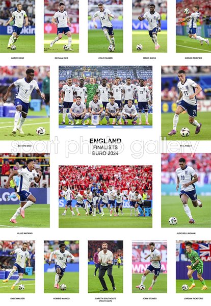 England Euro 2024 Finalists Team Special Collage Presentation