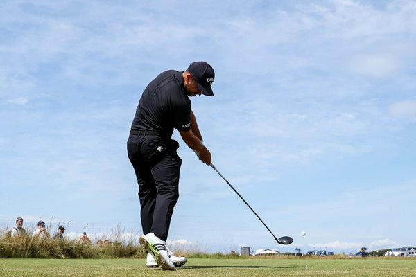Xander Schauffele USA 15th tee Royal Troon British Open 2024