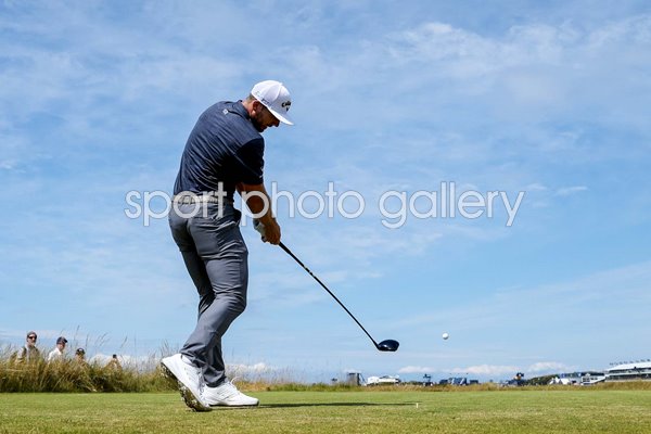 Sam Burns USA 15th tee Royal Troon British Open 2024