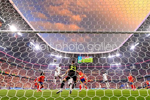 Randal Kolo Muani France scores v Unai Simon France Semi-Final Munich EURO 2024