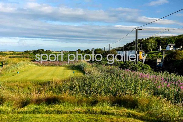 The 11th tee 490 yards par 4, 11th hole 'The Railway' Old Course at Royal Troon