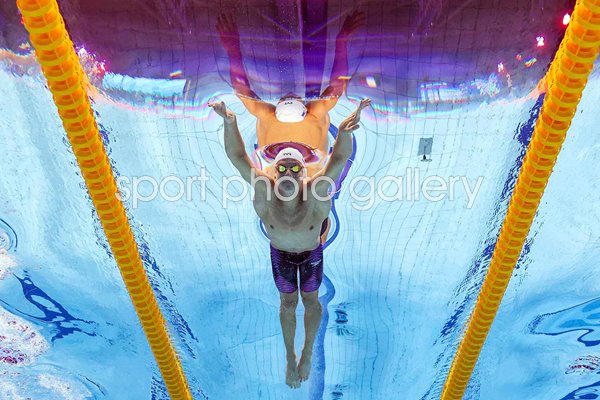 Leon Marchand France underwater camera view 400m Medley Final World Swimming Budapest 2022