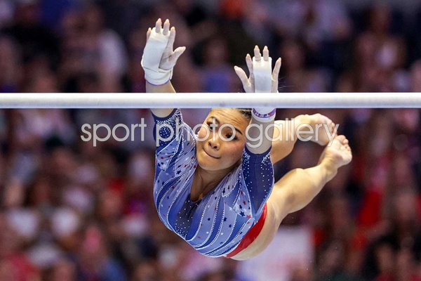 Suni Lee USA uneven bars Olympic Team Gymnastics Trials Minneapolis Minnesota 2024