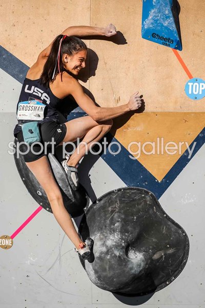 Natalia Grossman USA celebrates win IFSC Climbing World Cup Utah 2021
