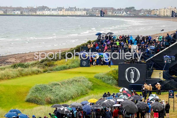 Rory McIlroy Northern Ireland tee shot first hole British Open Royal Troon 2024