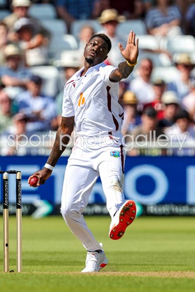Alzarri Joseph West Indies bowls v England Test Trent Bridge 2024