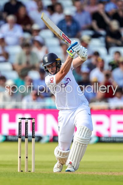 Jamie Smith England drives v West Indies Test Match Trent Bridge 2024