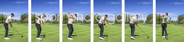 Adam Scott Australia Six Stage Swing Sequence Collage 2024