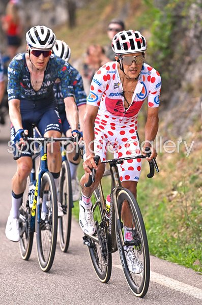 Richard Carapaz Ecuador leads Wilco Kelderman Stage 20 Tour de France 2024