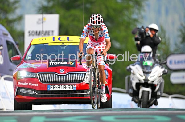 Richard Carapaz Ecuador Polka dot Mountain Jersey Stage 20 Tour de France 2024