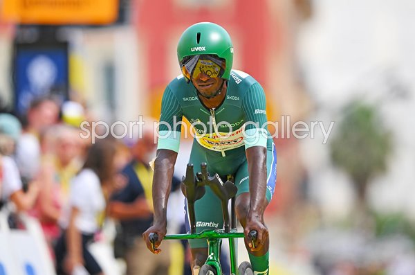 Biniam Girmay Eritrea Green Sprint Jersey winner Tour de France Nice 2024 