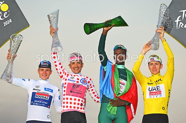 Remco Evenepoel, Richard Carapaz, Biniam Girmay & Tadej Pogacar category winners Tour de France 2024 