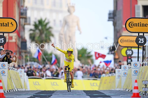 Tadej Pogacar Slovenia wins 3rd Tour title Stage 21 Nice 2024