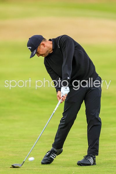Xander Schauffele USA 2nd shot 16th fairway Final Round British Open Royal Troon 2024