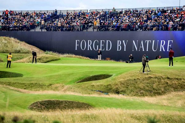 Justin Rose England & Xander Schauffele 8th green Round 4 British Open Royal Troon 2024