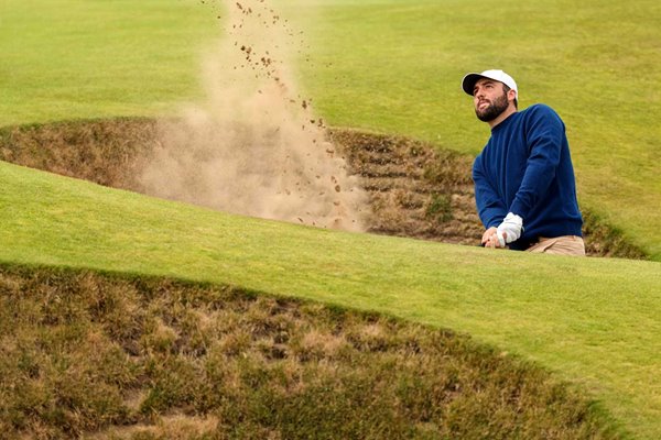 Scottie Scheffler USA bunker shot Final Round British Open Royal Troon 2024