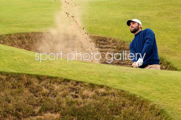 Scottie Scheffler USA bunker shot Final Round British Open Royal Troon 2024