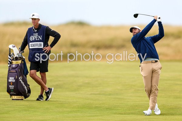 Scottie Scheffler USA 2nd shot 4th hole British Open Royal Troon 2024