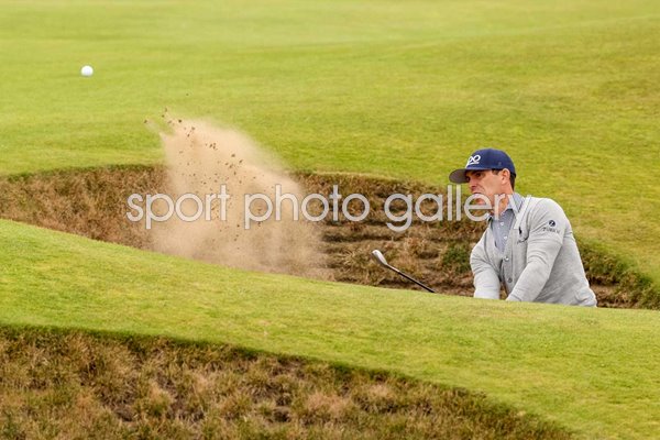 Billy Horschel USA deep bunker 5th hole Round 4 British Open Royal Troon 2024